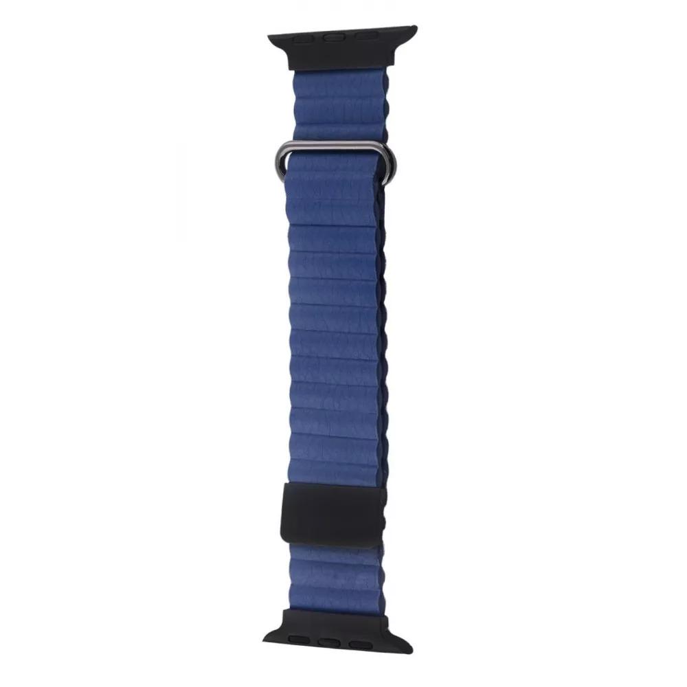Ремінець Color Leather для смарт-годинника PRC Apple Watch 42/44/45/49 мм Blue (13925754)
