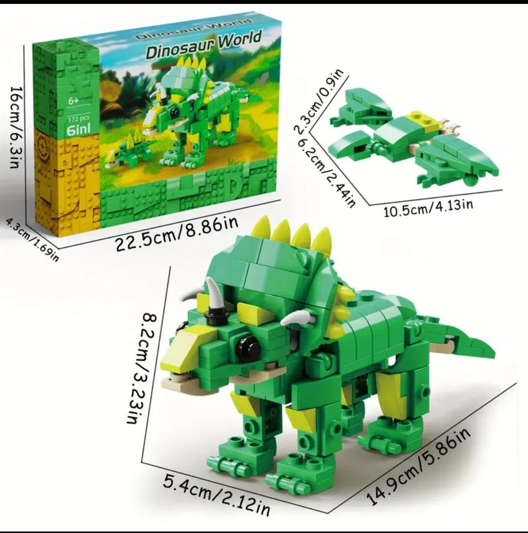 Конструктор Динозавр трицерапторс/птерозавр 172 дет. (SX2052) - фото 6 Конструктор Динозавр трицерапторс/птерозавр 172 дет. (SX2052) - фото 6