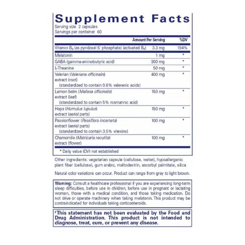  pure encapsulations best rest formula 120 