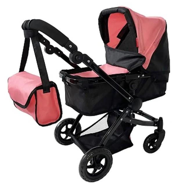Коляска для куклы Carrello Fortuna 9651 2в1 PEACH PINK Персиковый