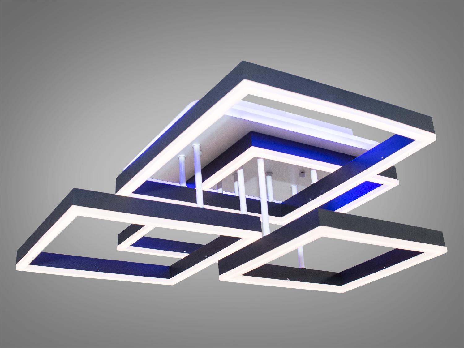 Люстра LED с пультом и 3 температурами света 160W Черный (7008BK LED 3color) - фото 2 Люстра LED с пультом и 3 температурами света 160W Черный (7008BK LED 3color) - фото 2