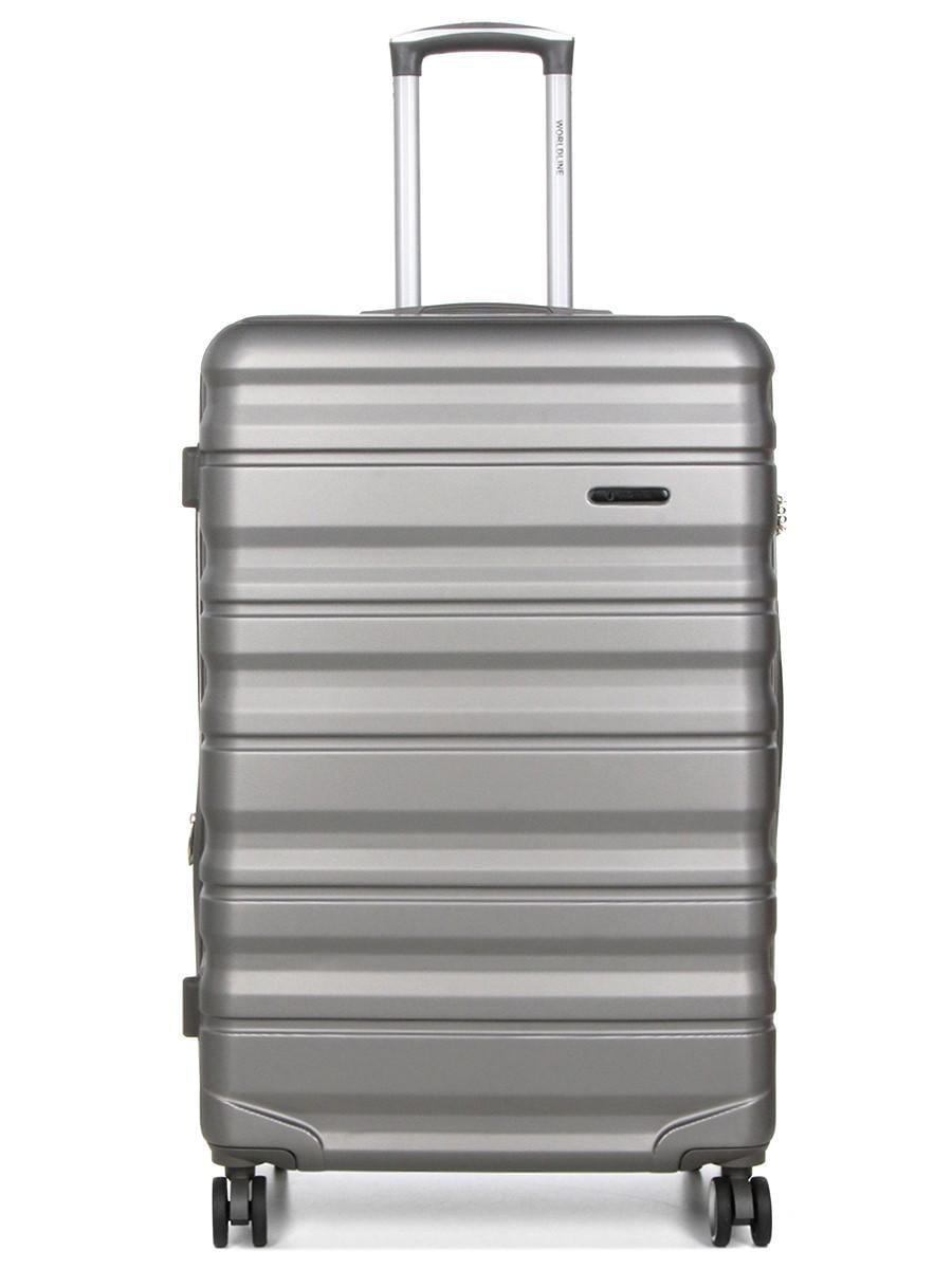 Чемодан Франция большая Worldline L 76х49х29+5 см 110 л 4,2 кг Серый (628)