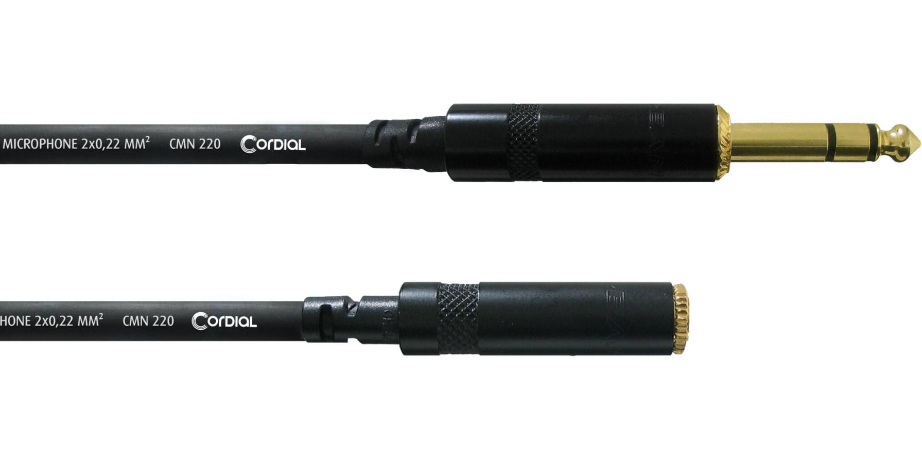 Аудиокабель балансный Cordial CFM Jack 6,3-Jack 6,3 3 м 3 VY