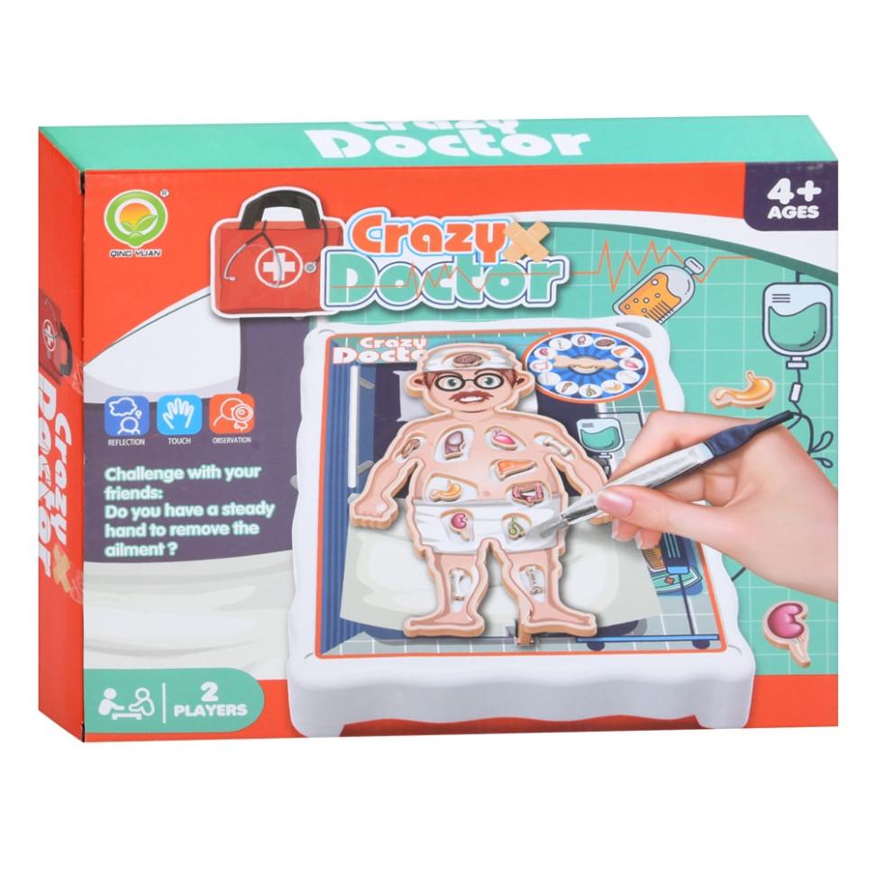 Гра настільна дитяча настільна Bambi "Crazy Doctor" ігрове поле та рулетка