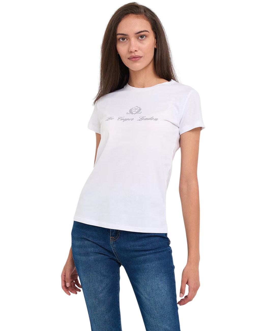 Футболка женская Lee Cooper 20196158.101 L Белый (5942723122094)
