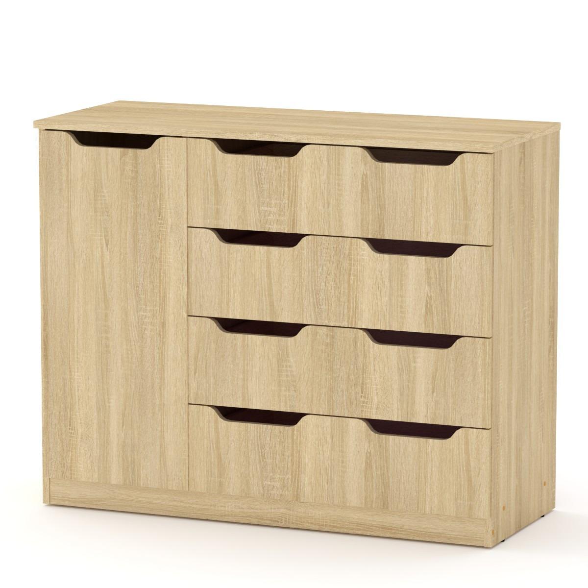 Комод Компанит-4+1М Дуб сонома (77_komp_C_NM)