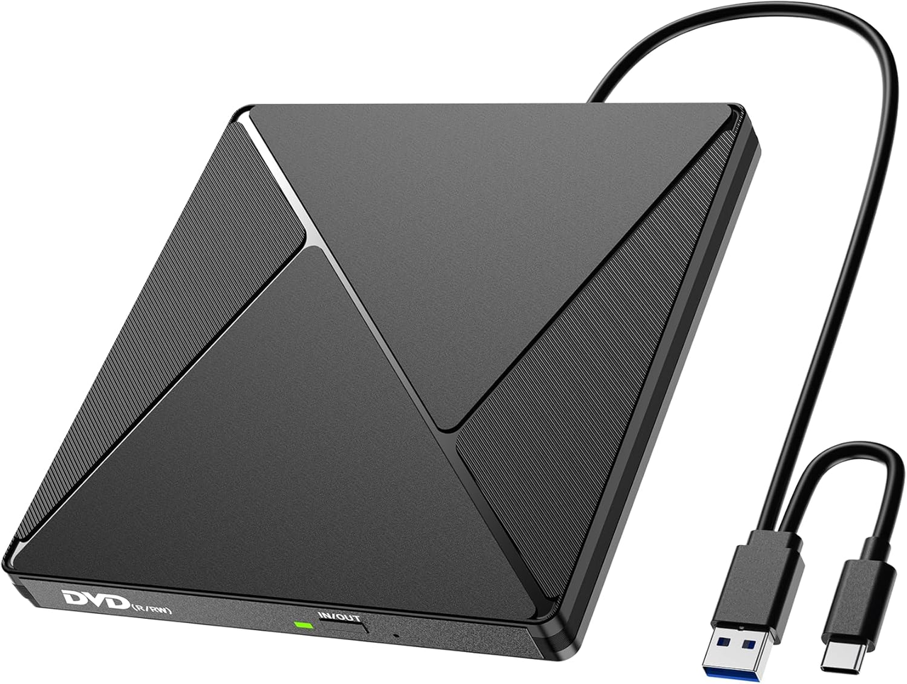 Привід оптичний зовнішній CD/DVD Umanij USB 3.0 Type-C Чорний (3074924638)