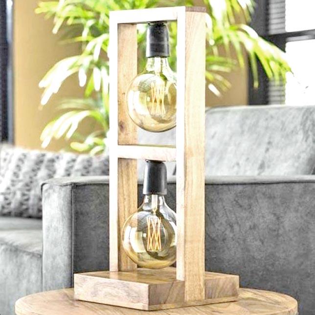 Светильник настольный из дерева Бернис Бланже (НСС-000901)