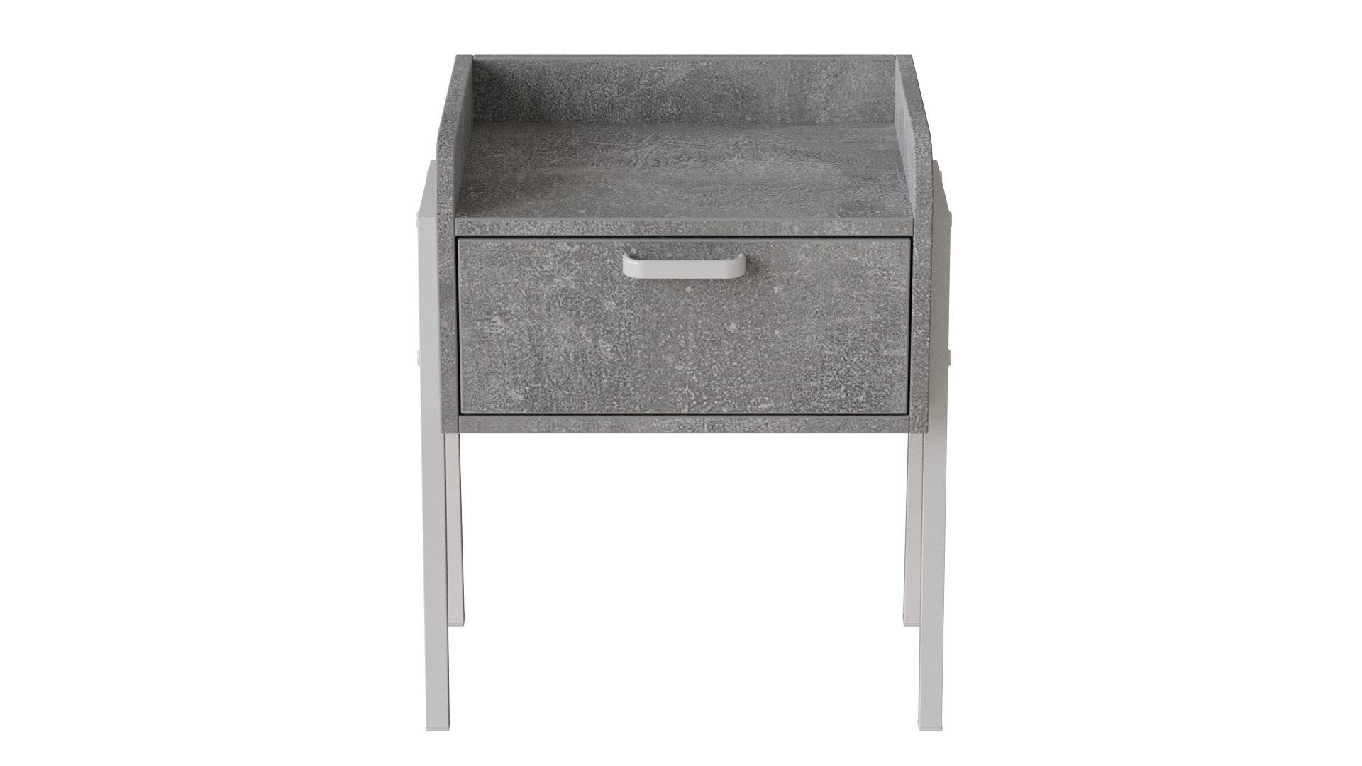 Тумба модульная Ferrum-decor Бетти металл/ДСП 16 мм 540x450x320 мм Белый/Бетон (FRD-102996)