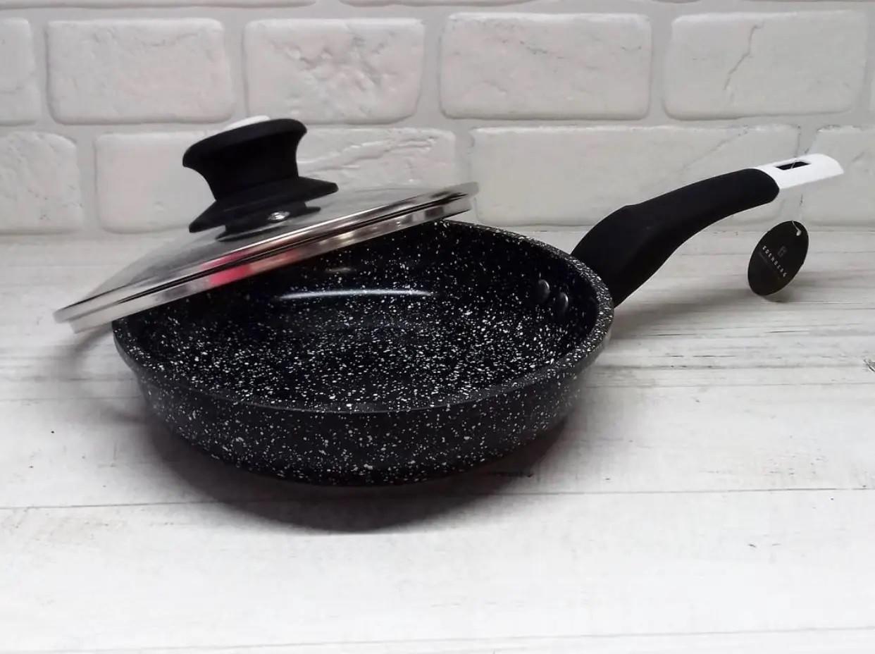 Сковорода Edenberg с крышкой и гранитным антипригарным покрытием 26 см (EB-4135) - фото 2 Сковорода Edenberg с крышкой и гранитным антипригарным покрытием 26 см (EB-4135) - фото 2