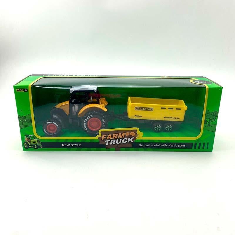 Трактор металлический с прицепом 955/203/955/204 инерционный Yellow/Yellow (2439745121)