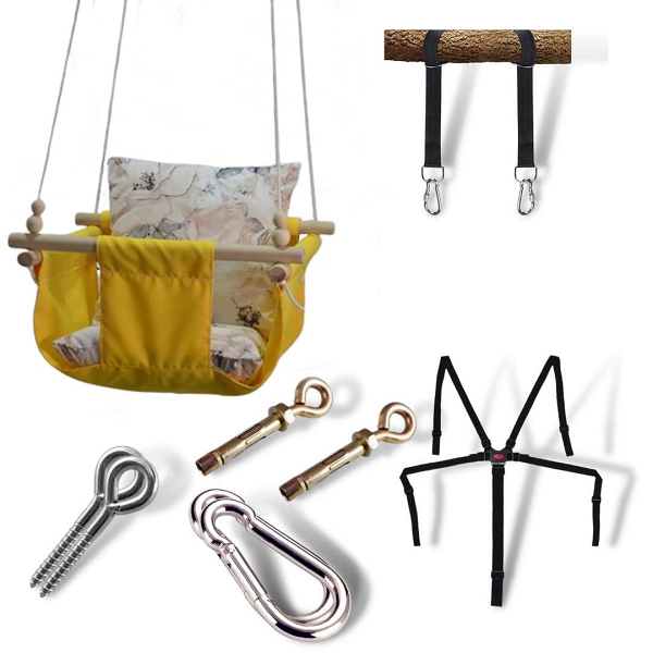 Детская качеля Infancy Цветы Розовый/Желтый (10072935) Детская качеля Infancy Цветы Розовый/Желтый (10072935)