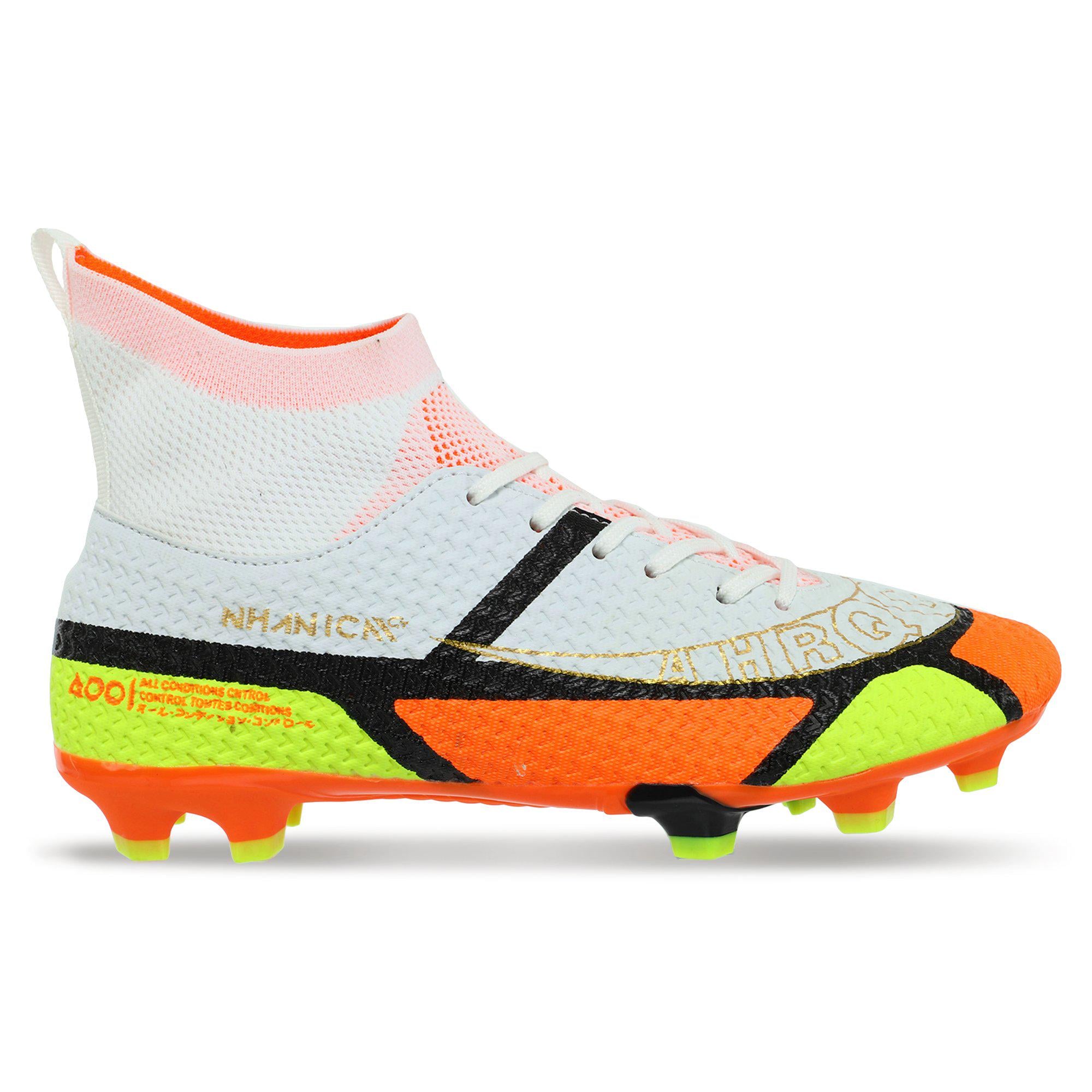 Бутсы футбольные CR7 р. 37 Белый/Оранжевый (OB-229-3)