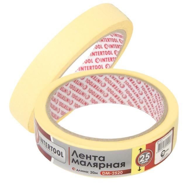Стрічка малярська Intertool DM-2520 25 мм 20 м Yellow