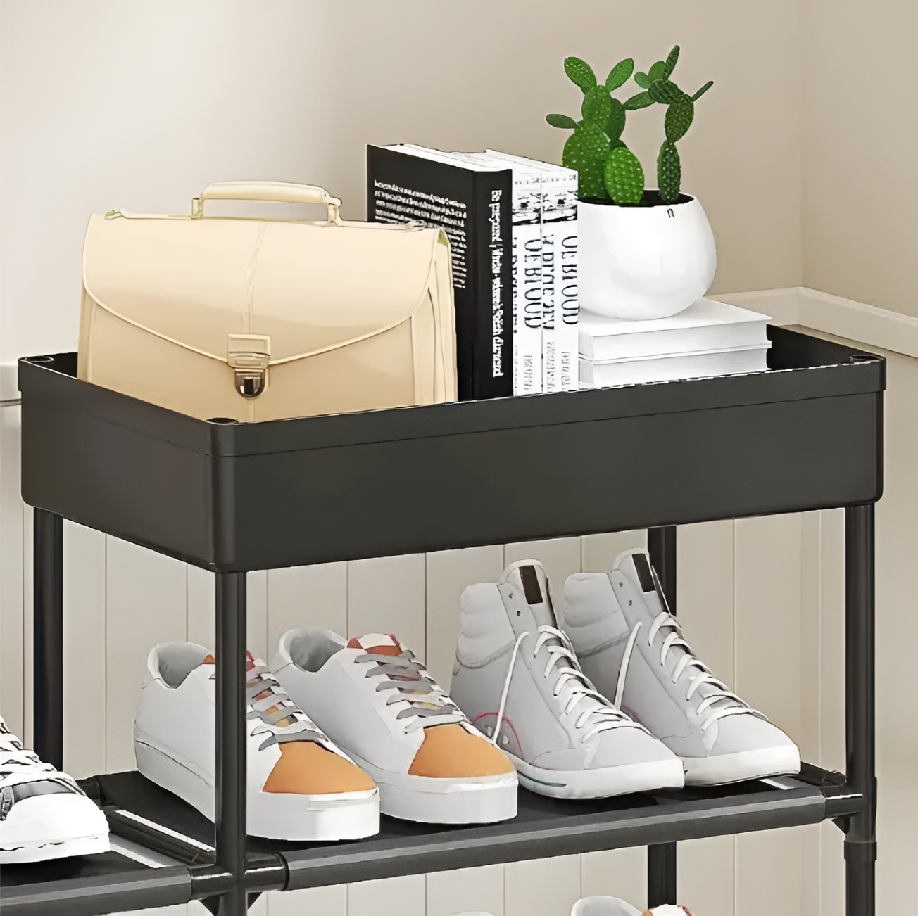 Полка для обуви 4 секции Черный (10342) - фото 2 Полка для обуви 4 секции Черный (10342) - фото 2