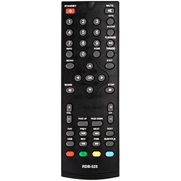 Пульт дистанционного управления RDB-525 для DVB-T2 телевизоров Rolsen до 8 м Черный (00000026504)