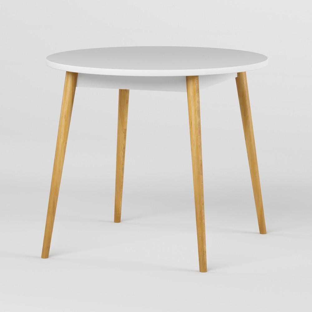 Обеденный стол круглый Lion Майами-1 деревянные ножки Нимфея Альба (LION-041002)