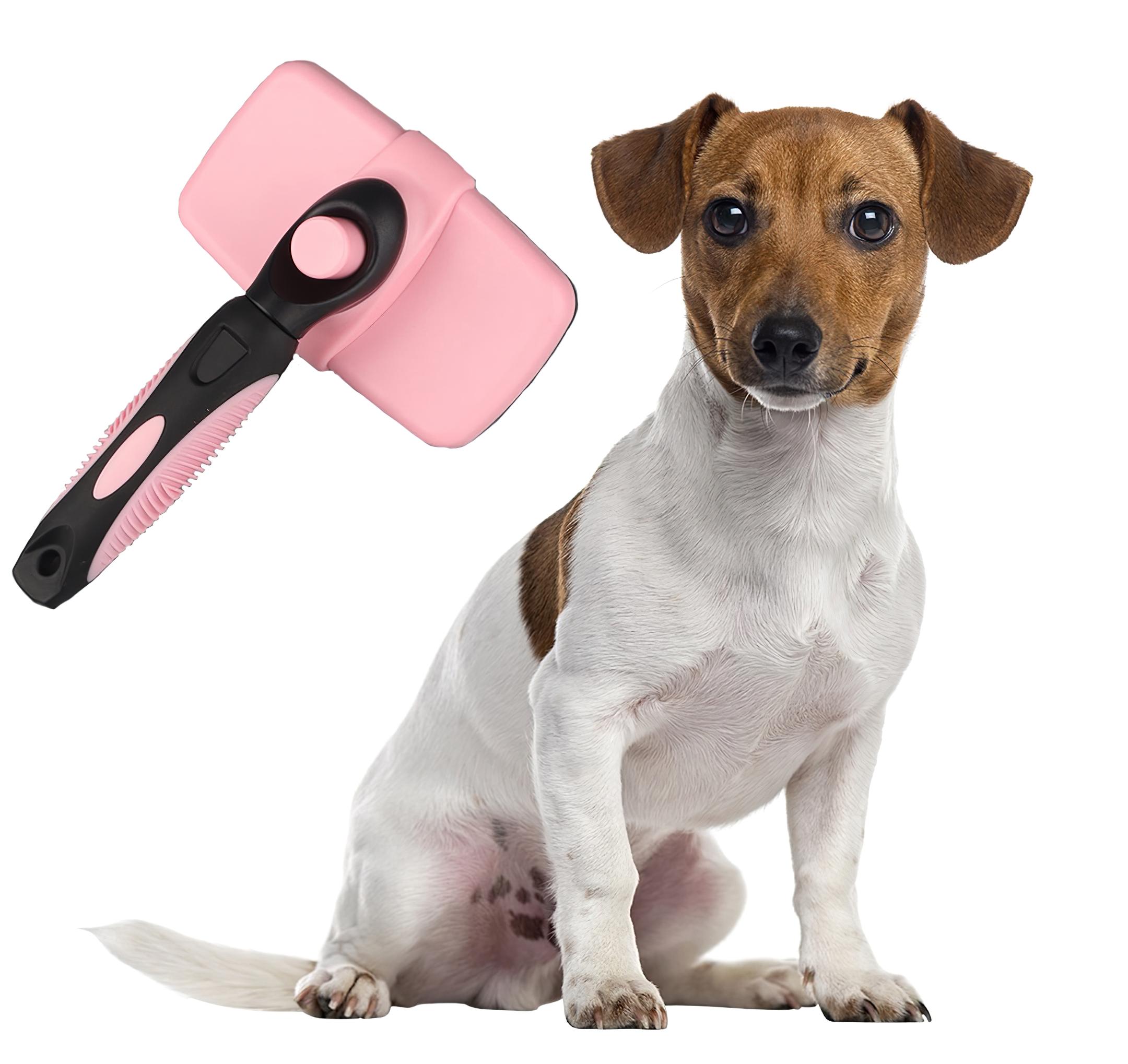 Расческа Pet Slicker Brush для собак и кошек Розовый - фото 2