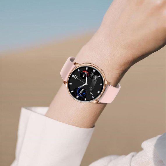 Смарт-часы UWatch Melisia Rubber с 2 ремешками и стальним корпусом Pink (99-96-1643) - фото 2