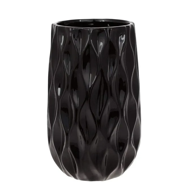 Ваза керамическая Flora 27,5 см Черный (32079)
