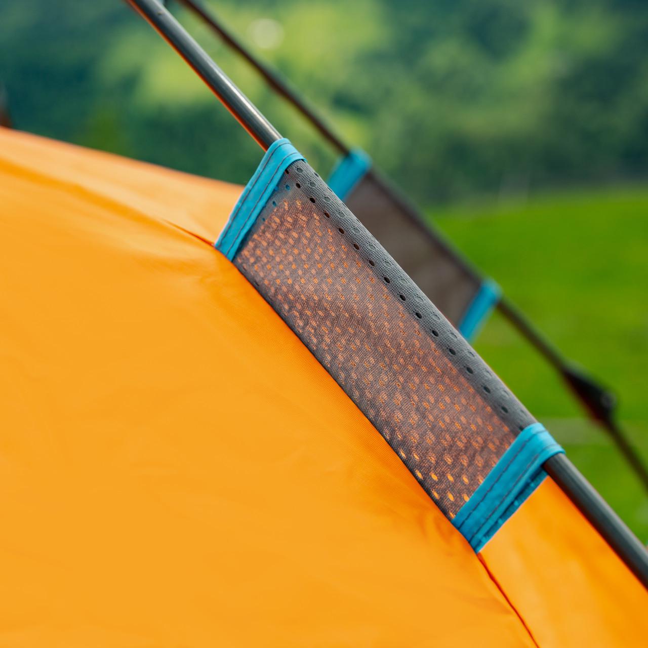 Палатка автоматическая на 2-4 человека двухслойная 200х230х130 см Оранжевый (25743154) - фото 4