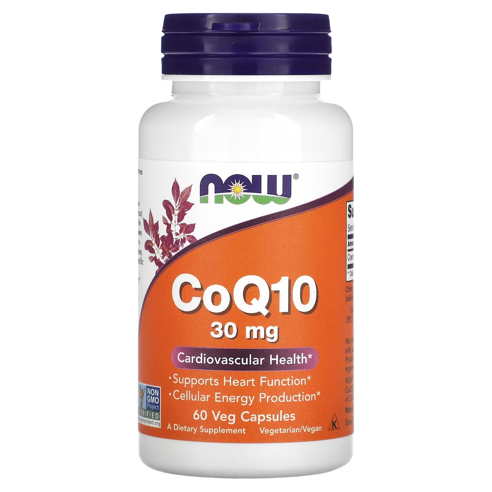 Коэнзим Q10 NOW Foods 30 мг 60 вегетарианских капсул