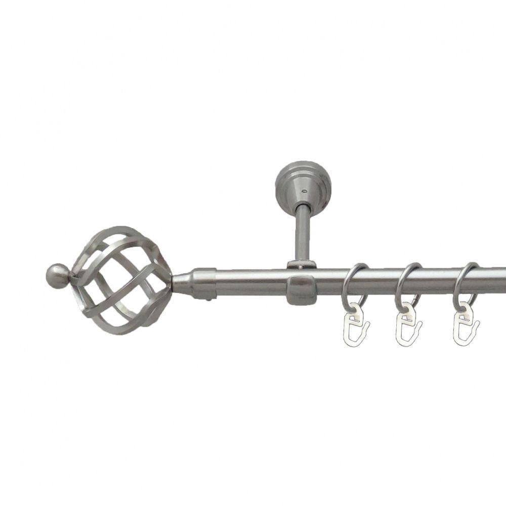 Карниз Orvit Ажур однорядный гладкий 16 мм 160 см Нержавеющая сталь (5502996)