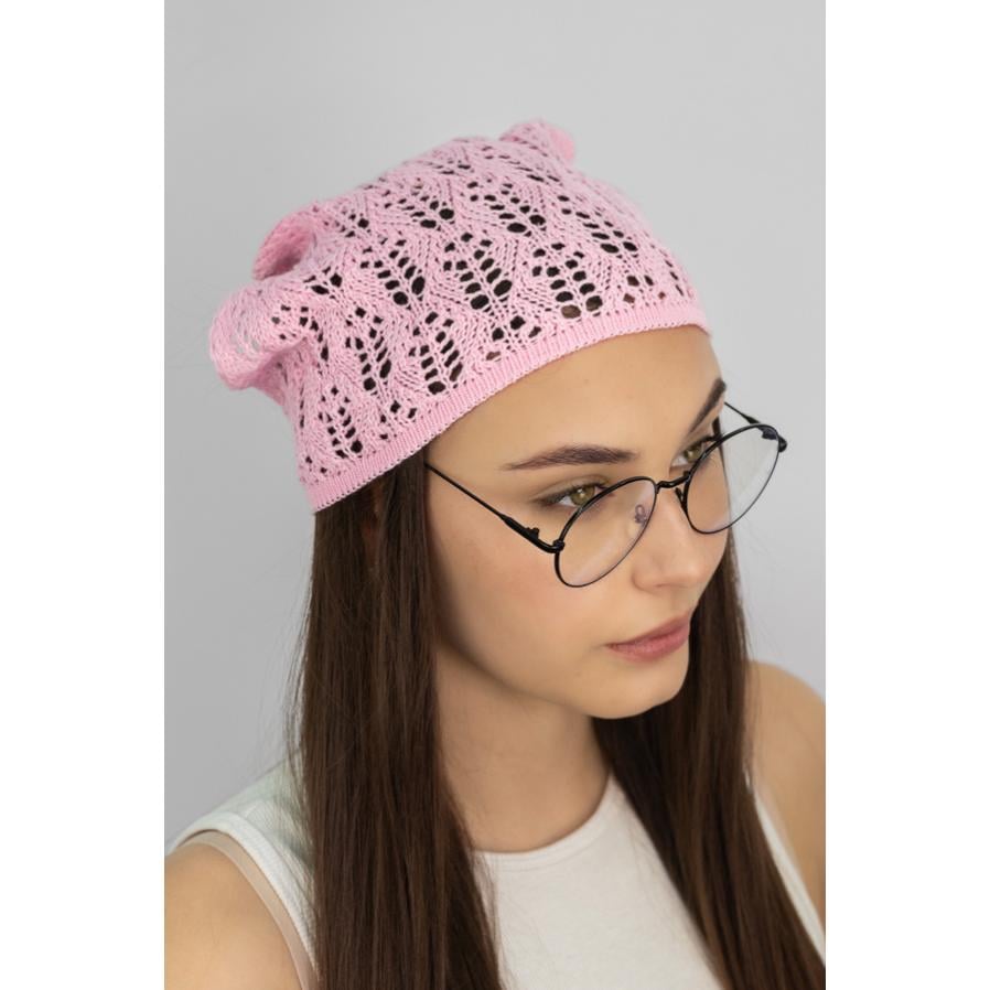 Косынка-банданна женская Braxton 1574 котоновая ажурная One Size Розовый (305223)