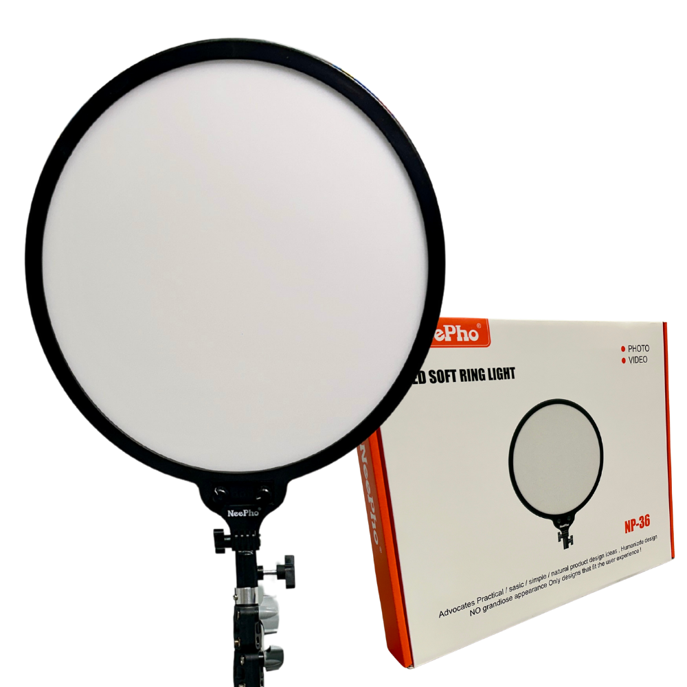 LED-лампа студийная NeePho постоянный свет с регулировкой температуры и яркости 36 см (NP-36)