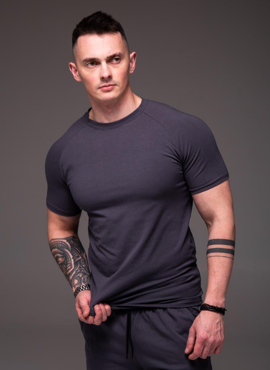 Футболка мужская Reglan трикотажная L Серый (2381/2/3)