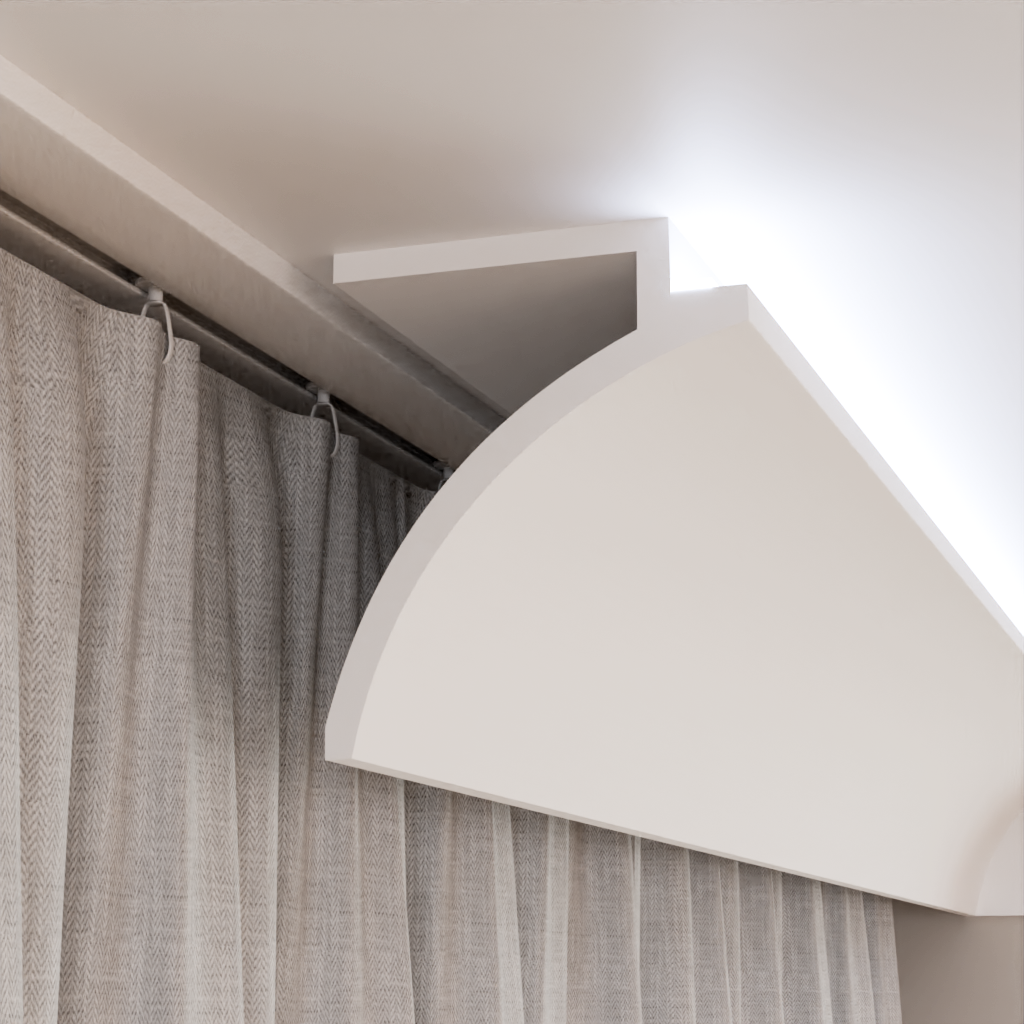 Карниз полиуретановый Tesori KF 802 для LED освещения 120x100x2000 мм (25399183)