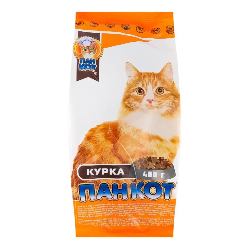 Корм для котів Пан Кіт курка 400 г (2590007259)