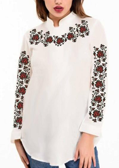 Заготовка для вишивки нитками або бісером сорочка СЖ-59 домоткане полотно Заготовка для вишивки нитками або бісером сорочка СЖ-59 домоткане полотно