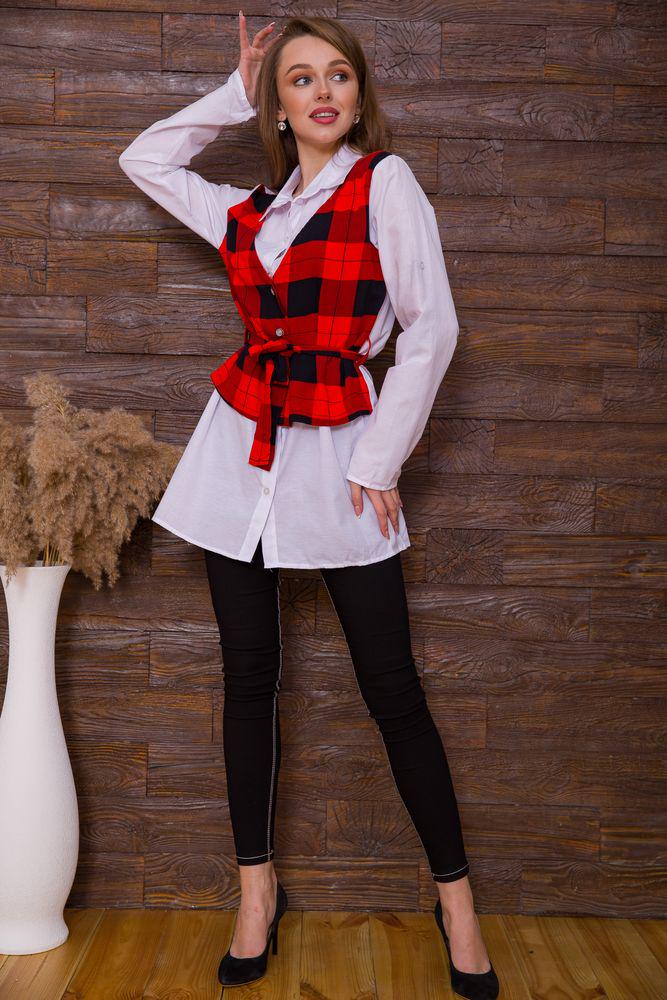 Рубашка женская Ager 119R321 XXL Белый/Красный - фото 3