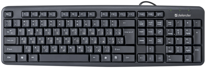 Клавиатура Defender Element HB-520 USB UKR Черный (6313855)