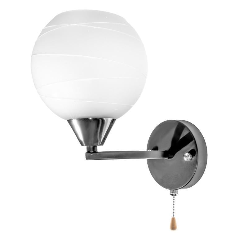 Бра настенный накладной шар Brille LK-605W/1 E27 BK 26-949