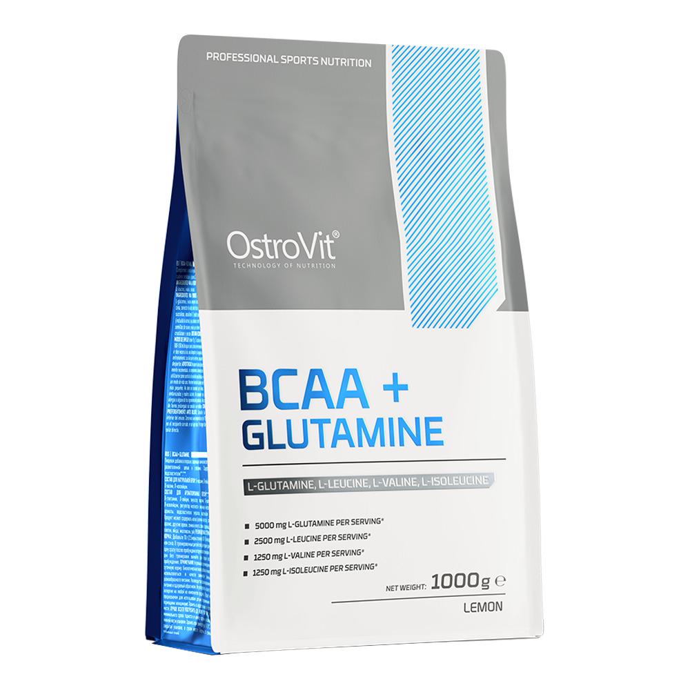 Аминокислоты Ostrovit BCAA + Glutamine 1000 г, Lemon