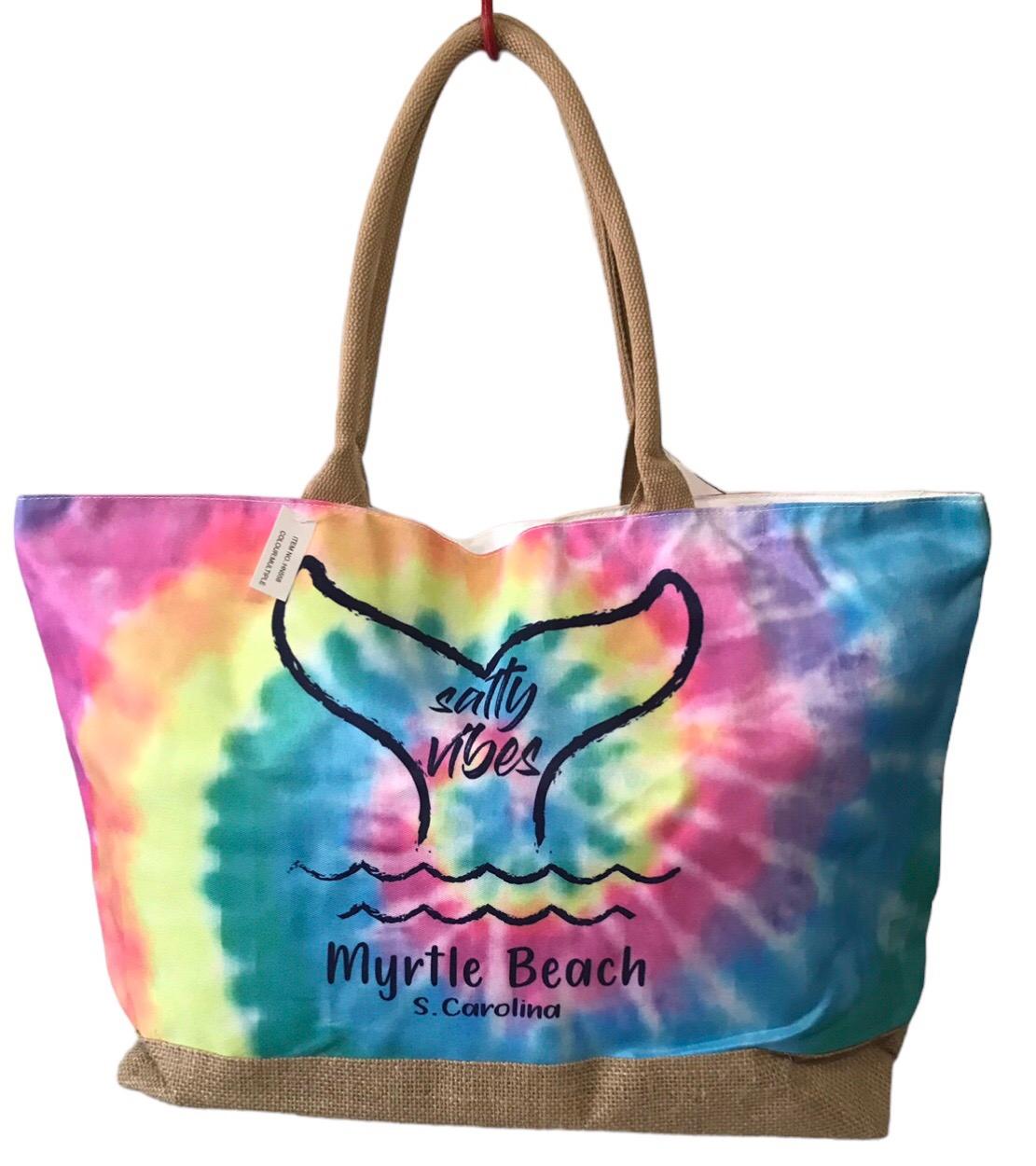 Сумка пляжна жіноча літня з тканини на блискавці Синьо-бежевий/зелений (HN558)