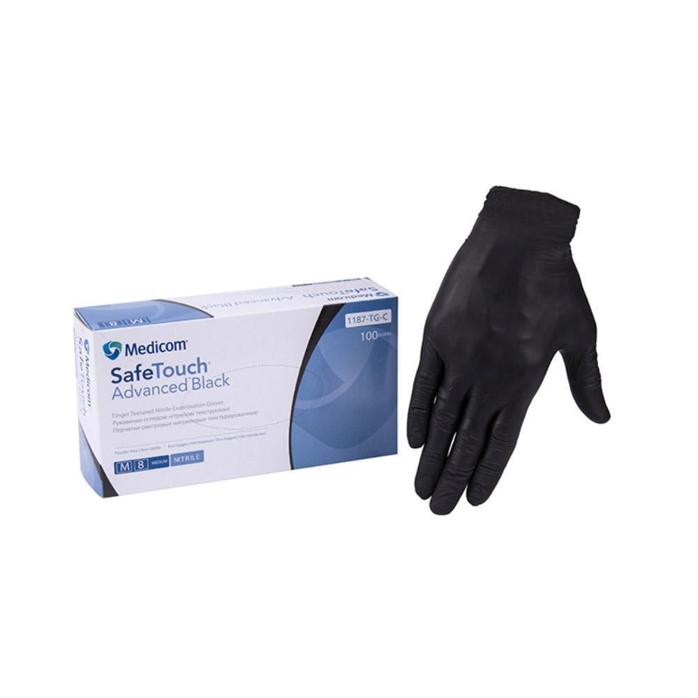 Перчатки одноразовые SafeTouch Advanced S Black (3754)