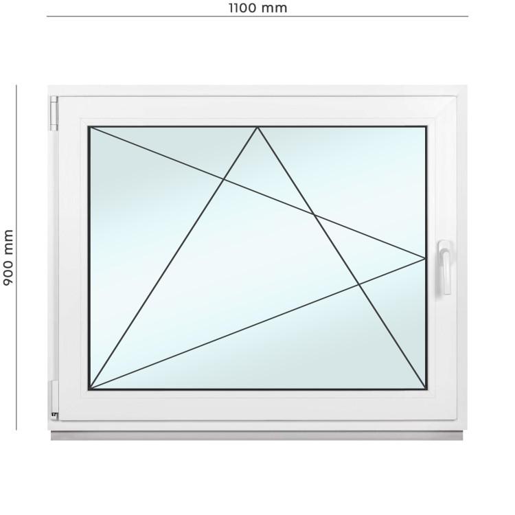 Окно металлопластиковое Framex поворотно-откидное с левым открытием 1100х900 мм Белый - фото 2