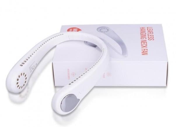 Вентилятор на шию портативний Neck Cooler з акумулятором 4000 mAh Білий (23645db3) - фото 2