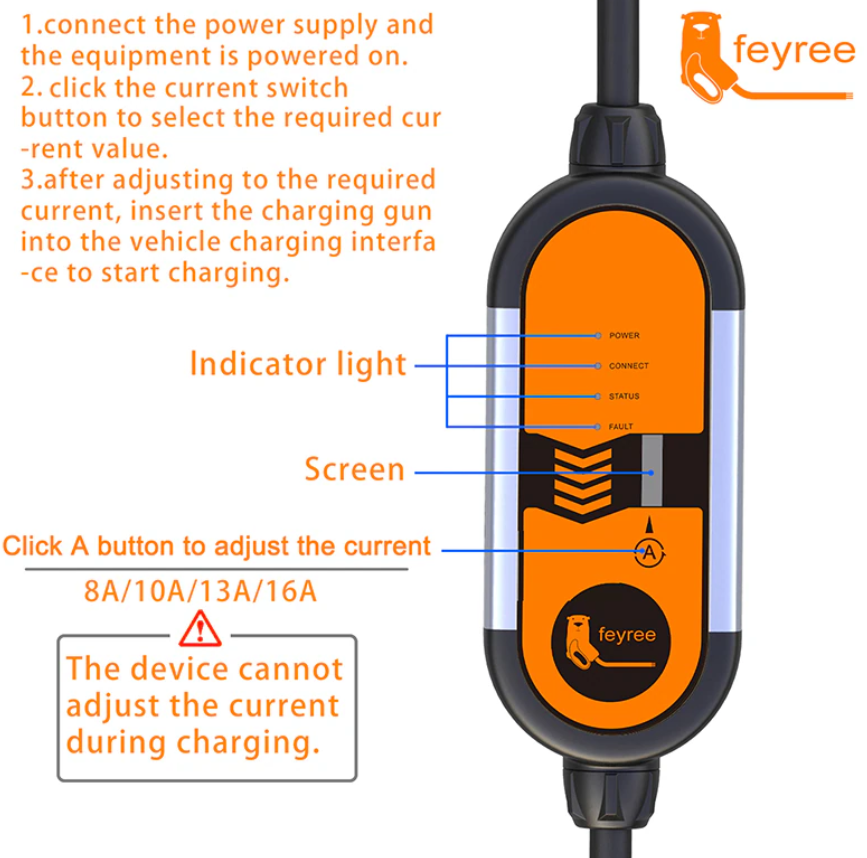 Зарядное устройство для электромобилей Feyree из Европы Type 1 3,5 кВт 16А (12307381) - фото 3