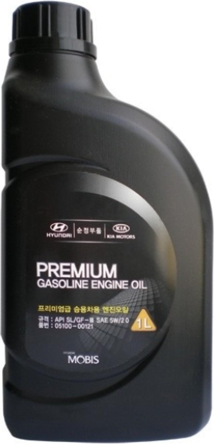 Моторное масло Mobis Premium Gasoline SL 5W-20 1 л