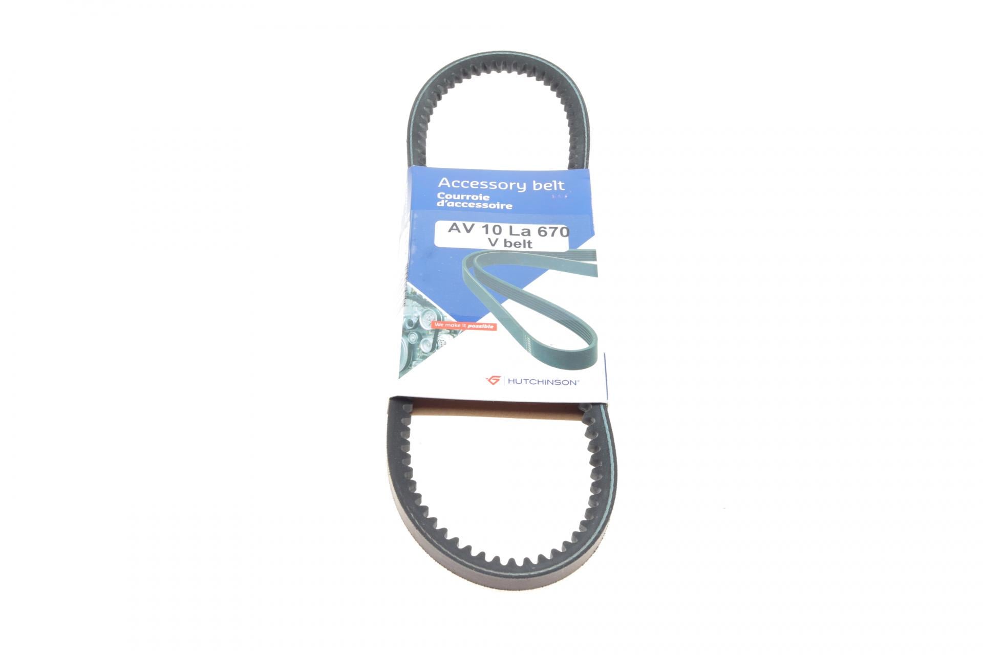 Ремінь генератора HUTCHINSON для Daewoo Matiz 0.8 98- (AV 10 LA 670)