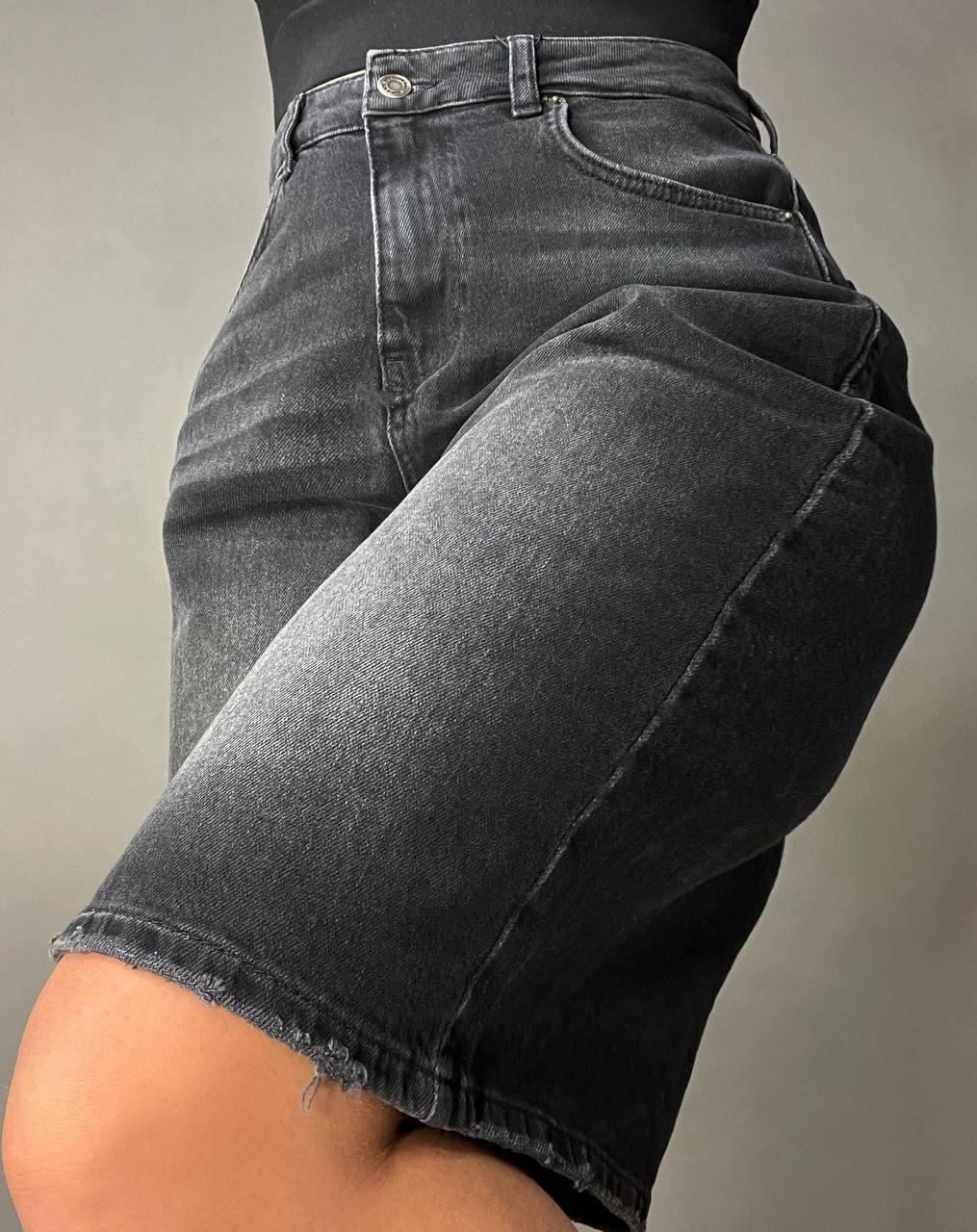 Шорты женские джинсовые Zeo Basic 4869 бермуды большие р. 44 Черный (4280) - фото 9 Шорты женские джинсовые Zeo Basic 4869 бермуды большие р. 44 Черный (4280) - фото 9