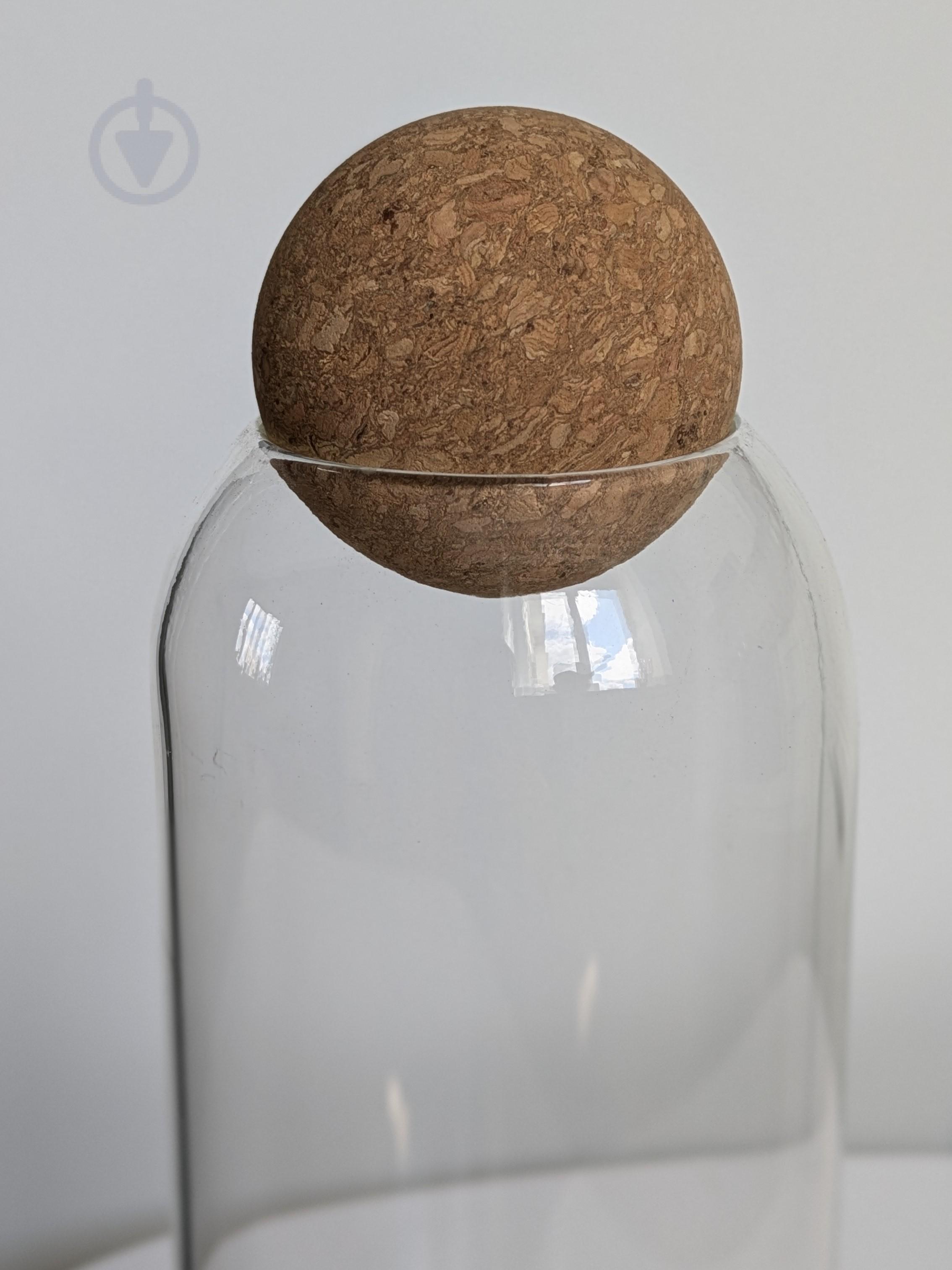 Графин с пробковой пробкой 1,4 л Прозрачный (28436739) - фото 2