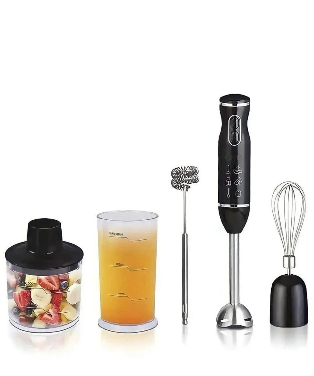 Блендер ручний ВІТЕК ВТ-314B з чашею та металевою ніжкою 5в1 800 Вт Чорний (19087508)