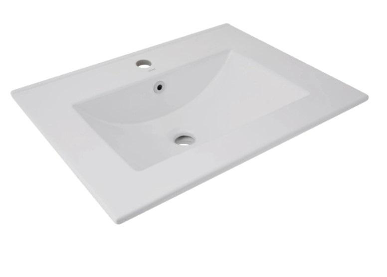 Раковина врезная мебельная Qtap Albatross 620x460x180 мм с донным клапаном White (QT01113060CW148473)