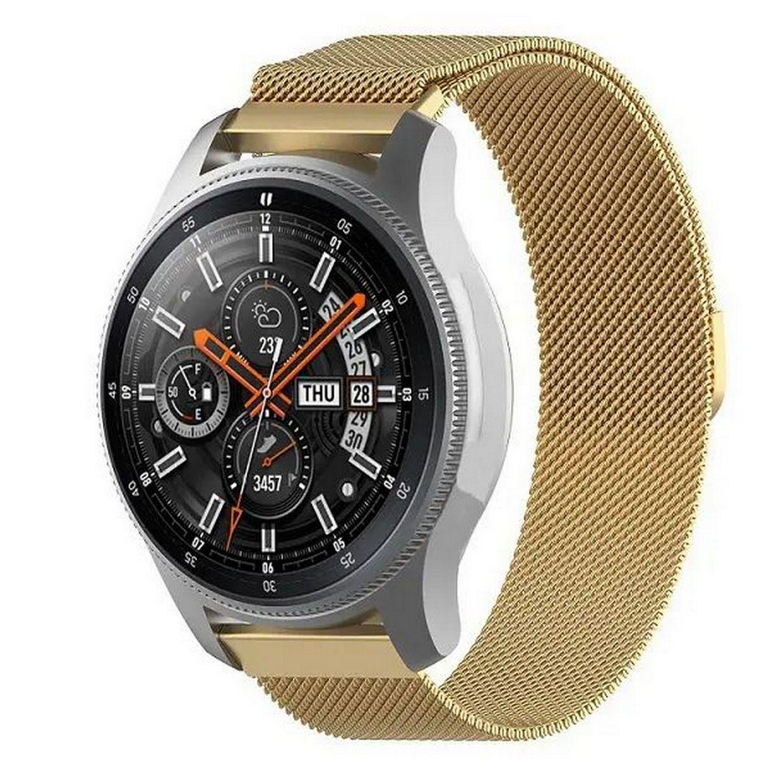 Ремешок металлический Миланская петля для часов Amazfit Haylou Huawei Samsung 22 мм Milanese Loop Gold (mr2022T01 g) - фото 3 Ремешок металлический Миланская петля для часов Amazfit Haylou Huawei Samsung 22 мм Milanese Loop Gold (mr2022T01 g) - фото 3