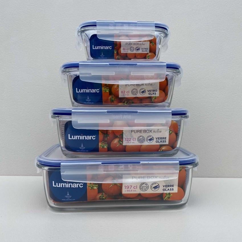 Набір контейнерів Luminarc Pure Box 380/820/1220/1970 мл (2243876196) - фото 4 Набір контейнерів Luminarc Pure Box 380/820/1220/1970 мл (2243876196) - фото 4